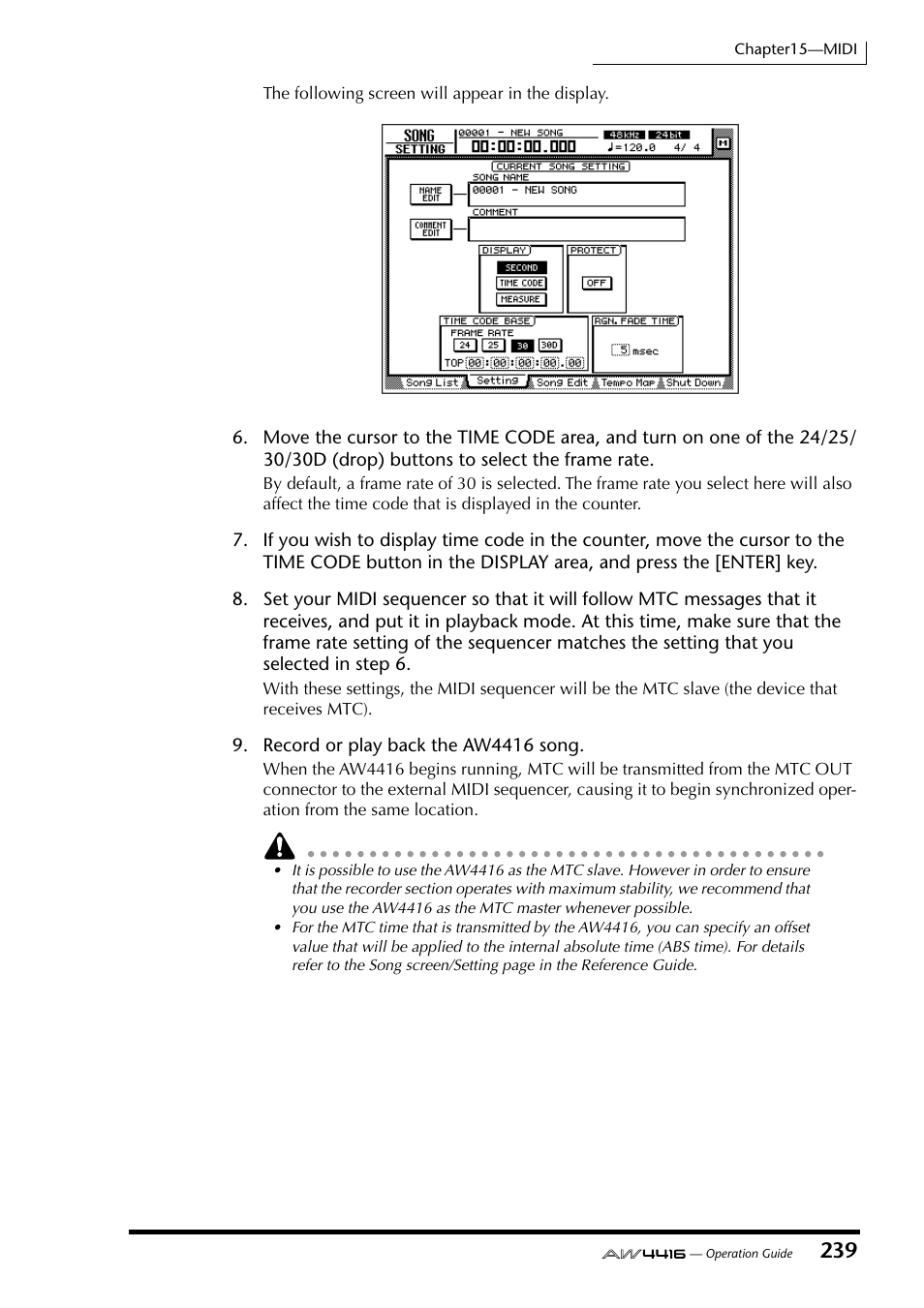 Yamaha AW4416 User Manual | Page 249 / 280