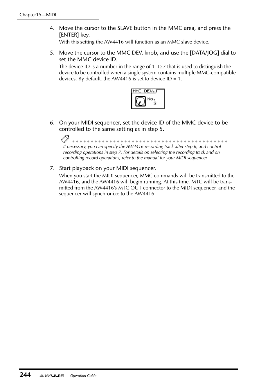 Yamaha AW4416 User Manual | Page 254 / 280