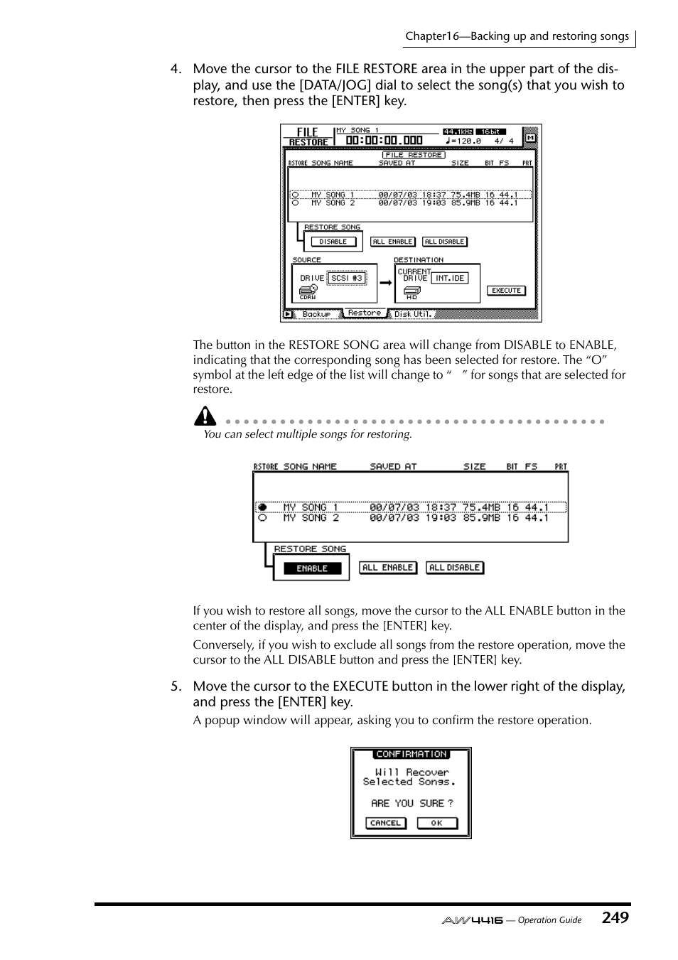 Yamaha AW4416 User Manual | Page 259 / 280