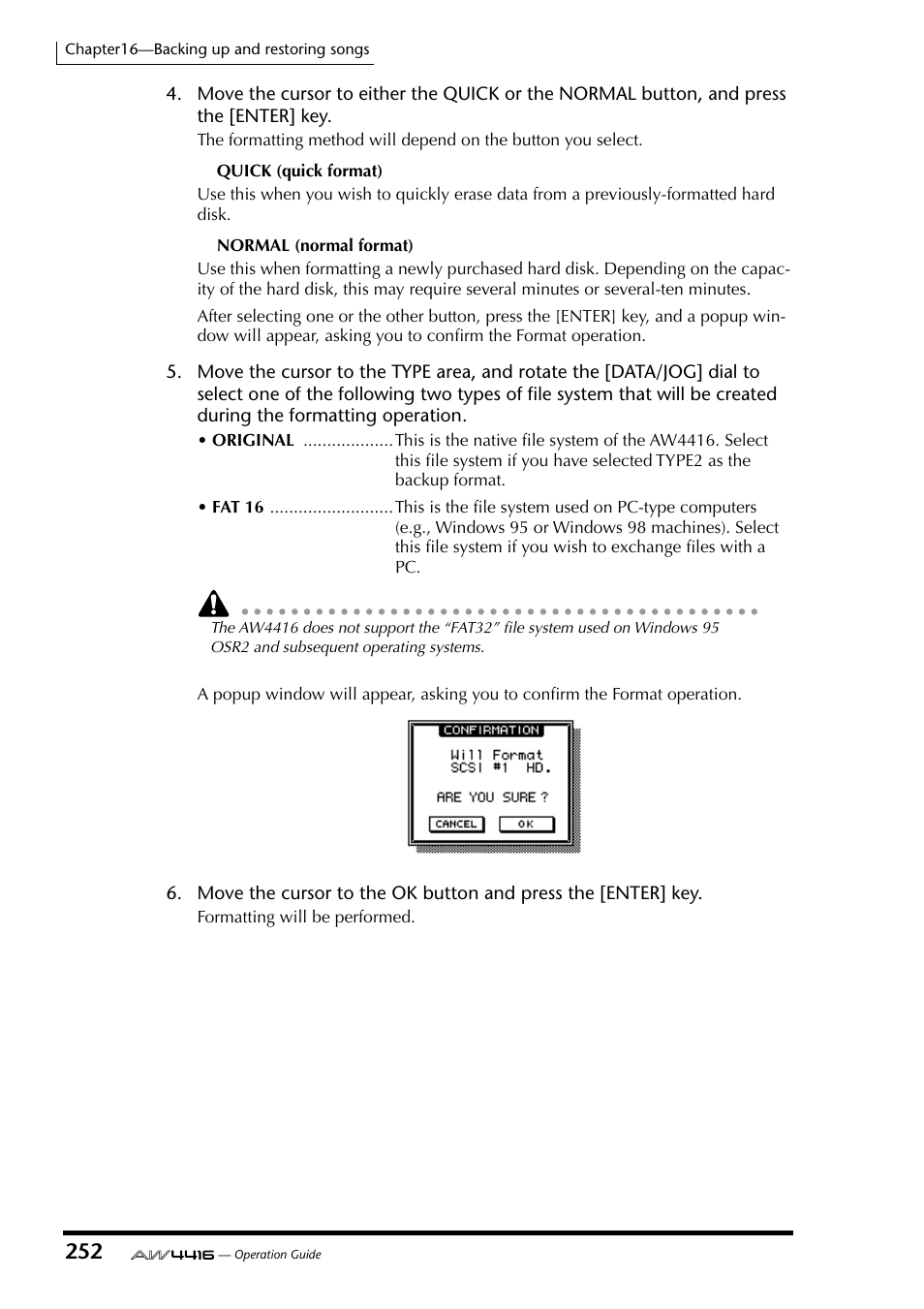 Yamaha AW4416 User Manual | Page 262 / 280