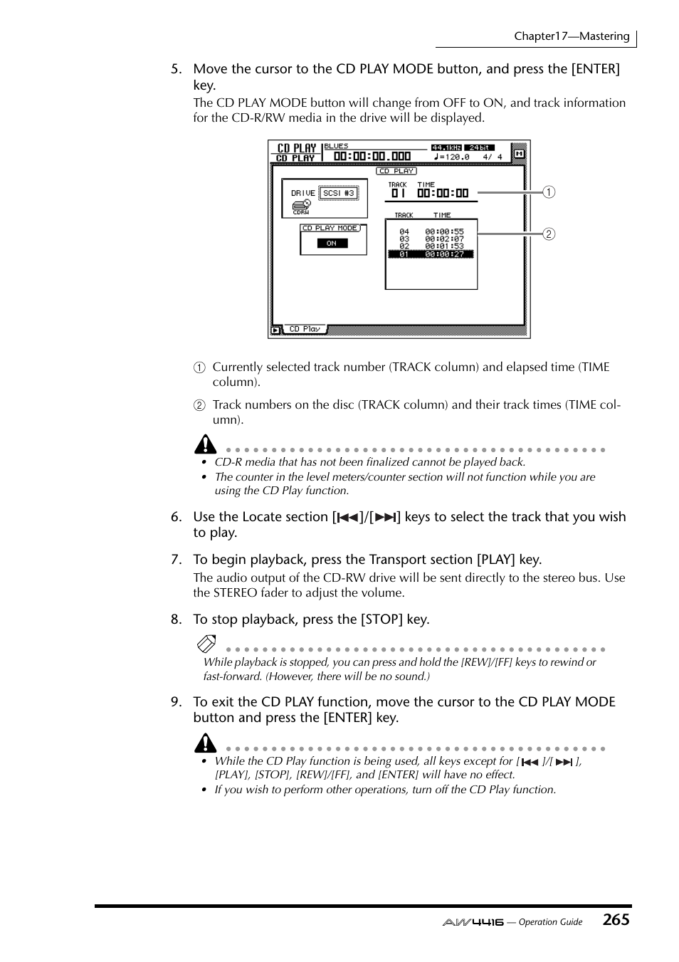 Yamaha AW4416 User Manual | Page 275 / 280