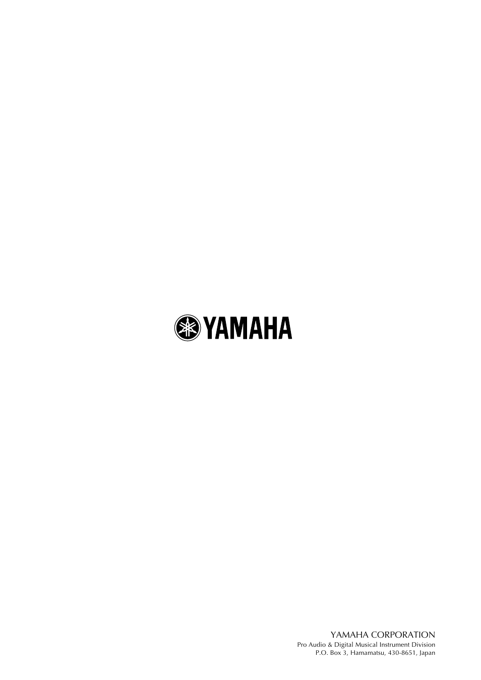 Yamaha corporation | Yamaha AW4416 User Manual | Page 280 / 280