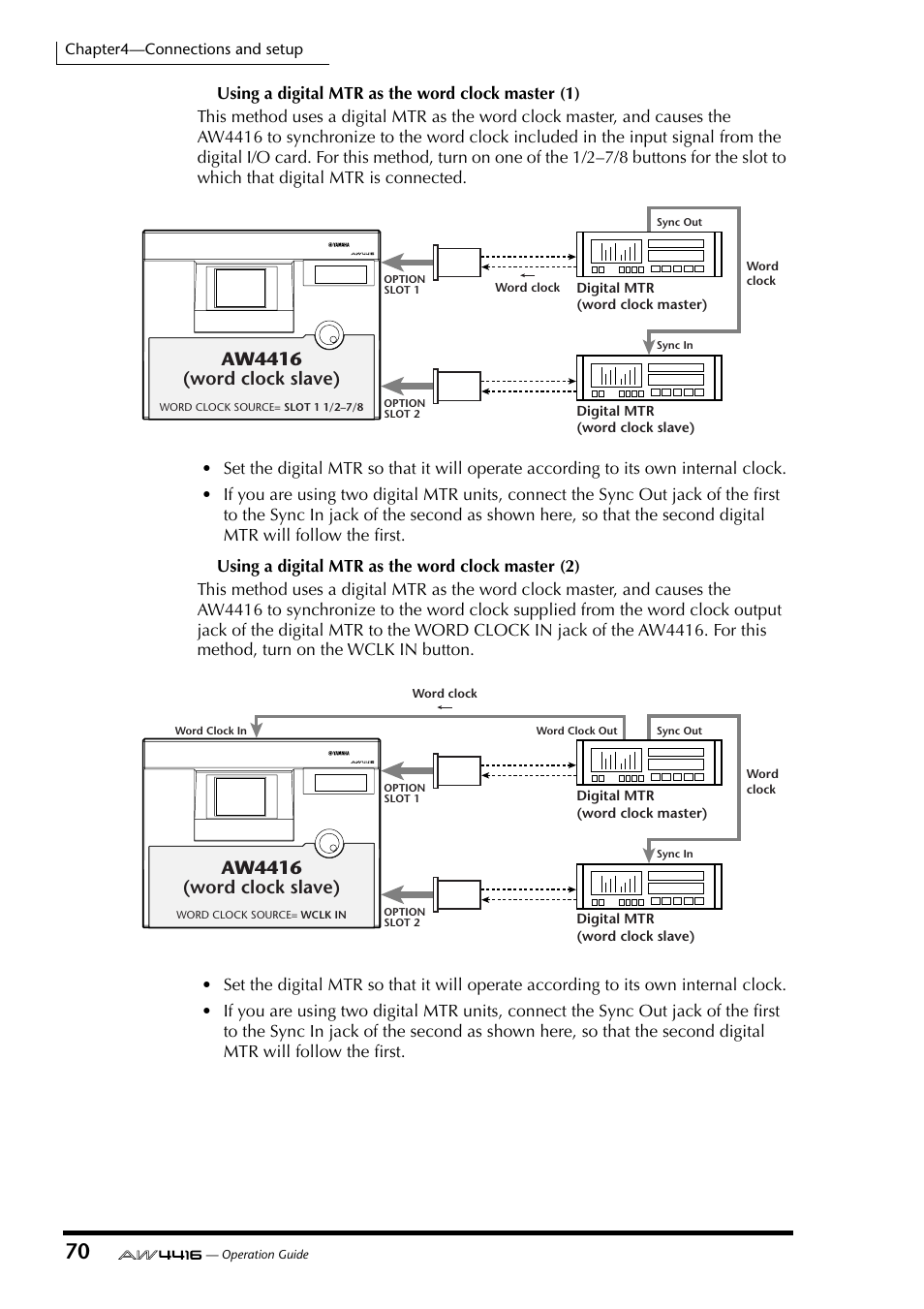 Aw4416 (word clock slave) | Yamaha AW4416 User Manual | Page 84 / 280