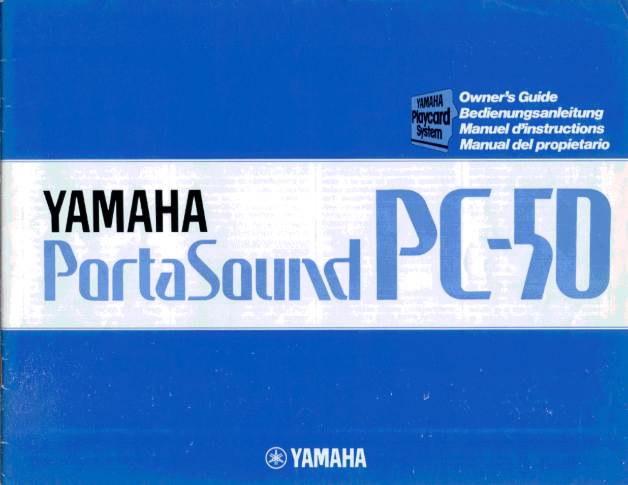 Yamaha Portasound PC-50 User Manual | 24 pages