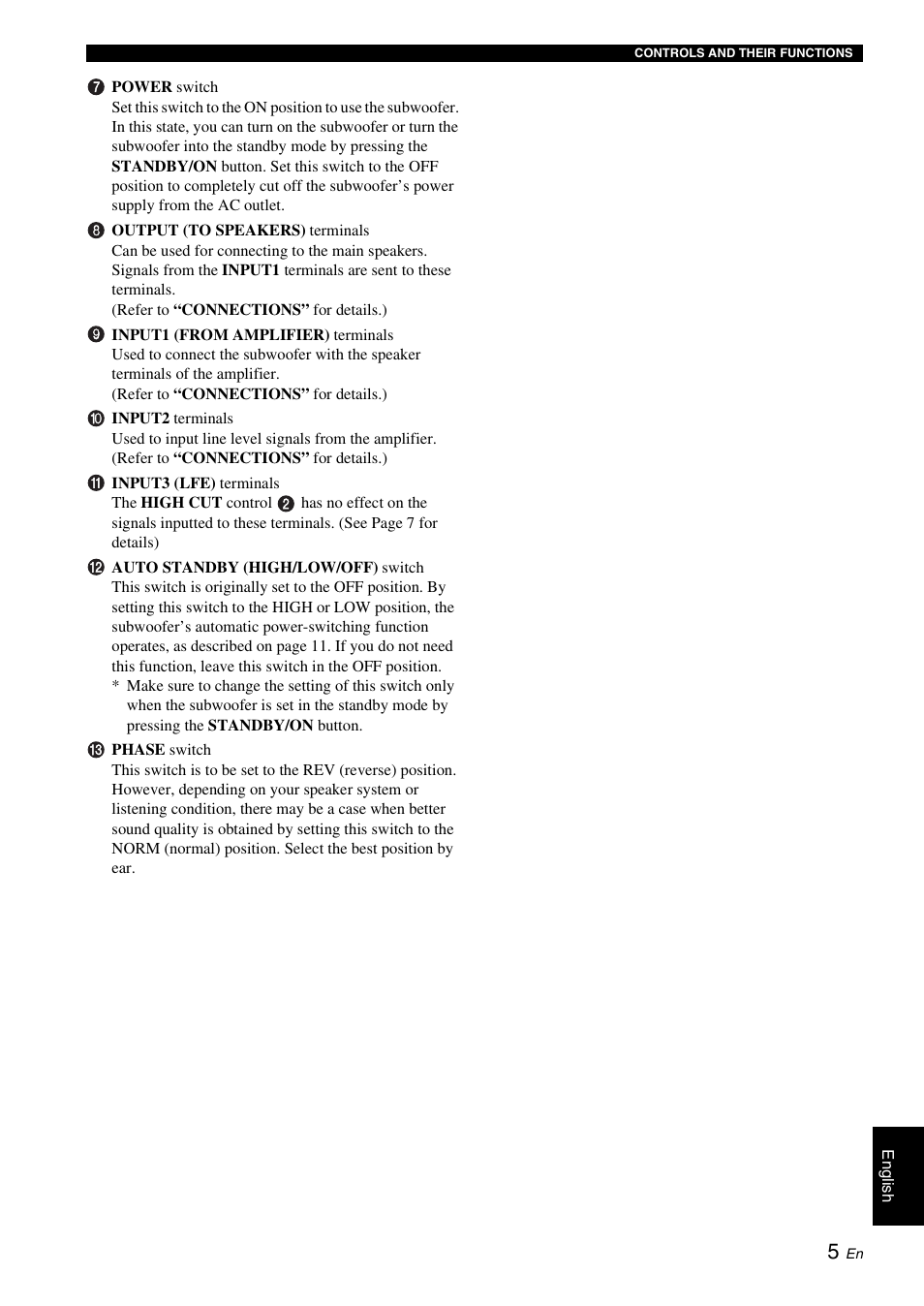 Yamaha NS-SW700 User Manual | Page 9 / 21