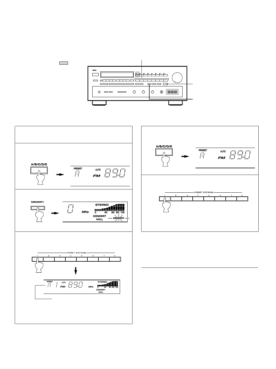 18 preset tuning | Yamaha RX-V1070 User Manual | Page 18 / 31