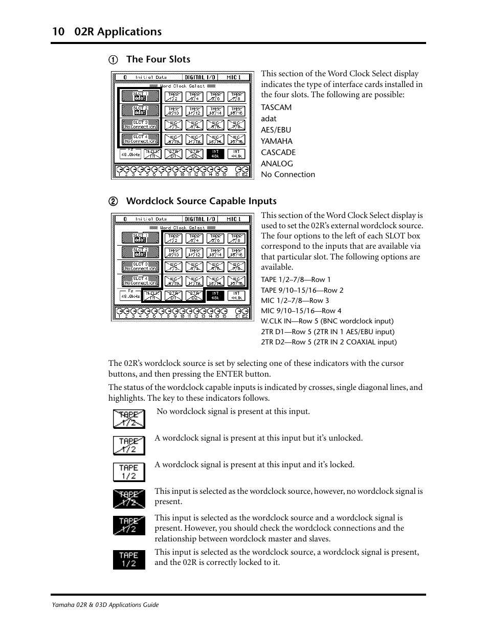 10 02r applications | Yamaha 03D User Manual | Page 15 / 89