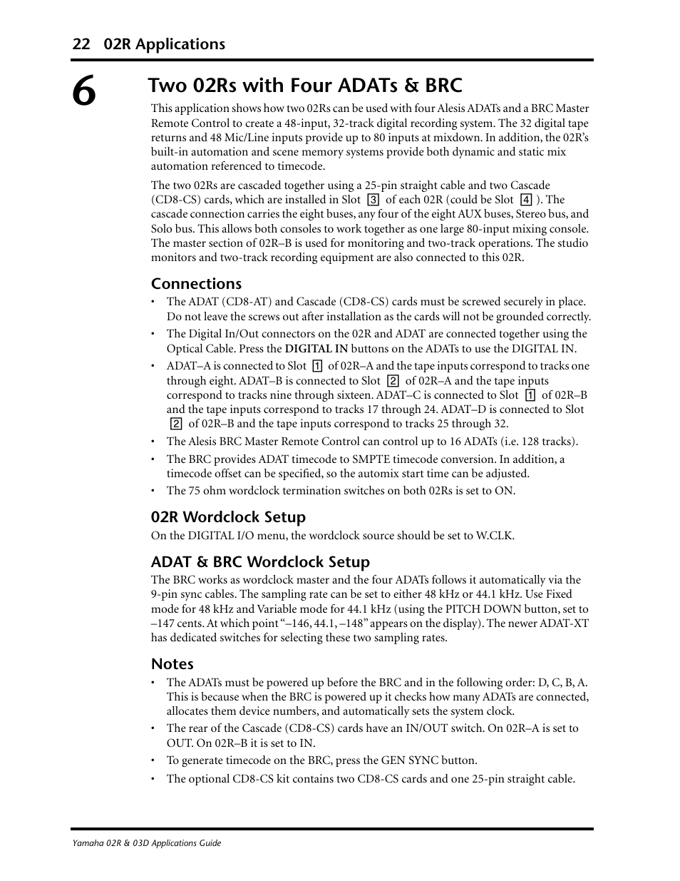 Two 02rs with four adats & brc | Yamaha 03D User Manual | Page 27 / 89