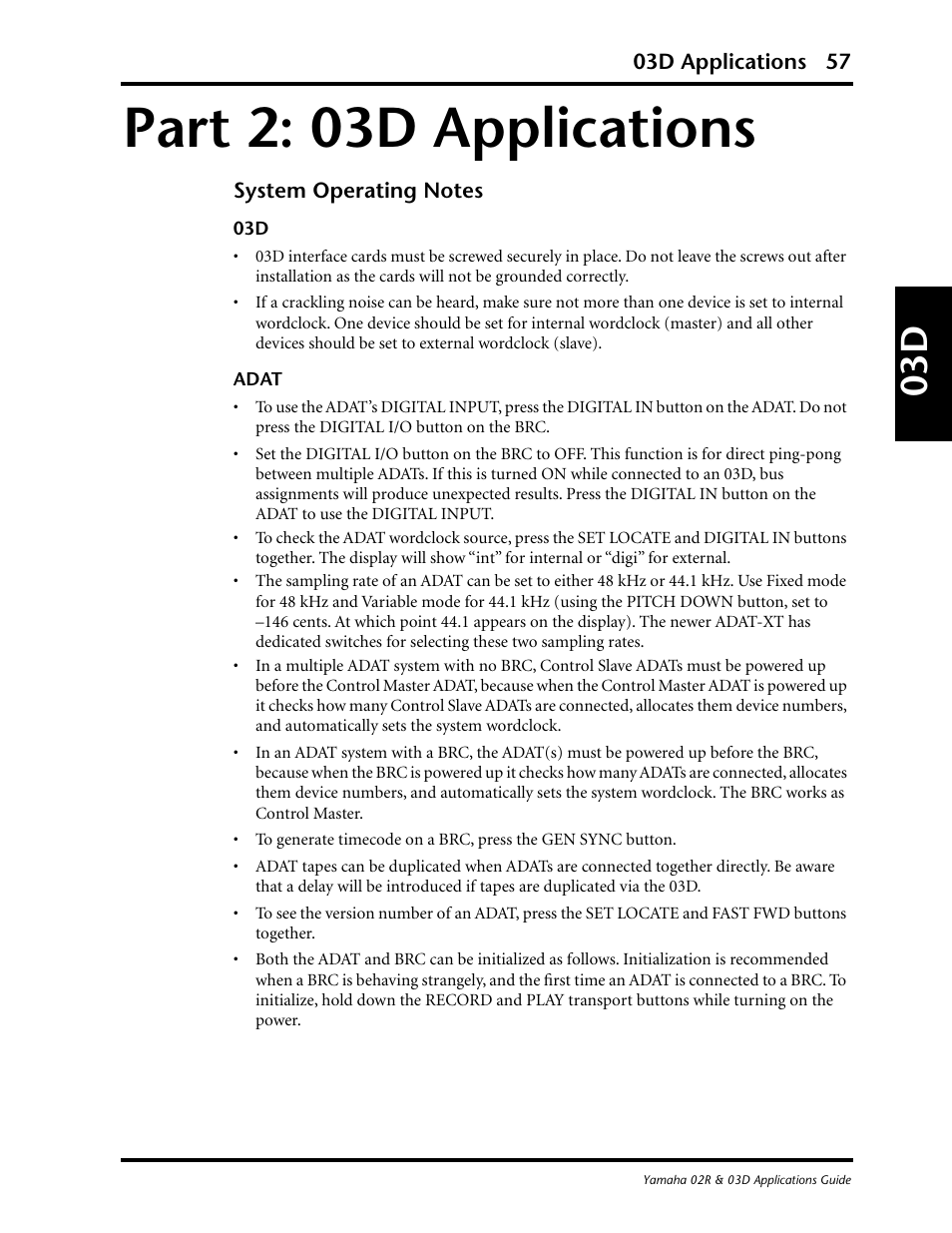 Part 2: 03d applications | Yamaha 03D User Manual | Page 62 / 89