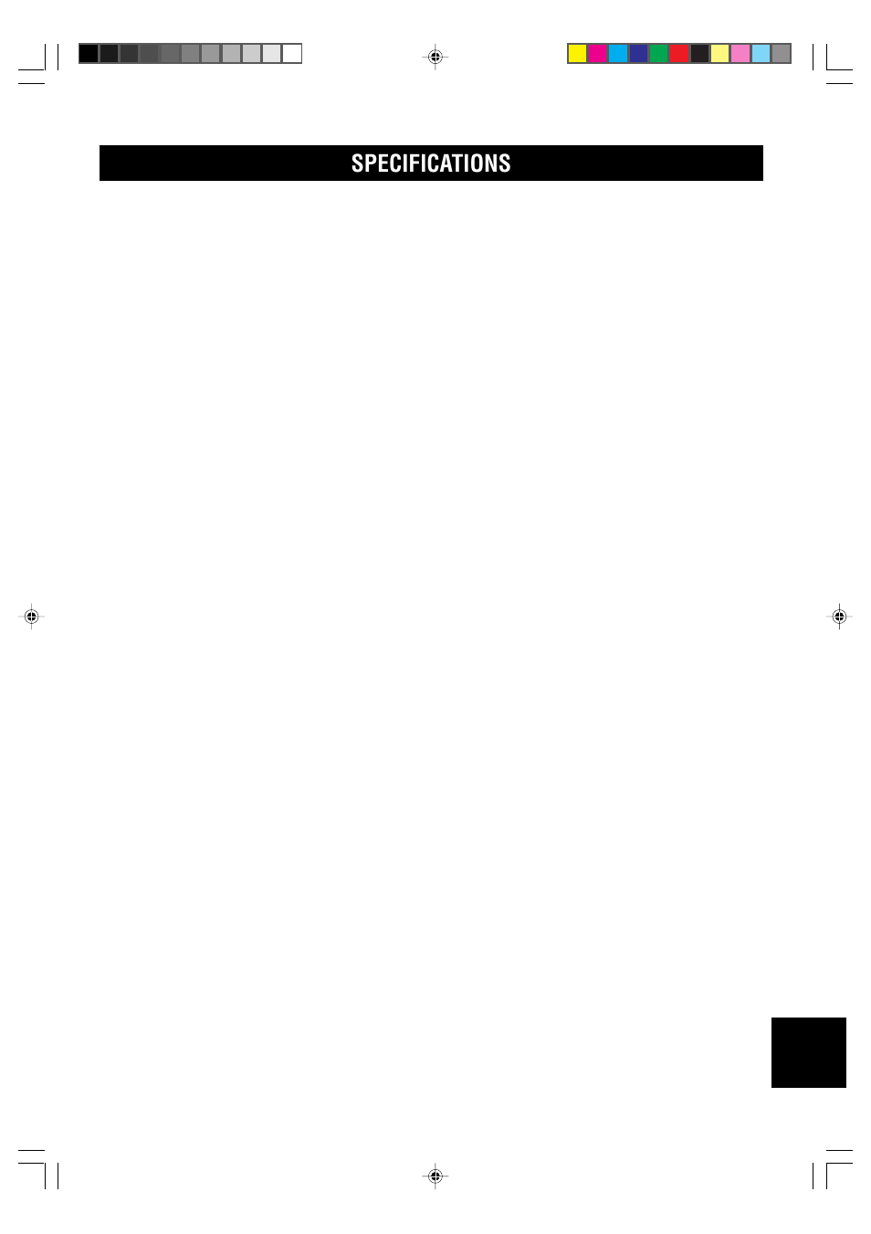 Specifications | Yamaha NX-SW70 User Manual | Page 11 / 14
