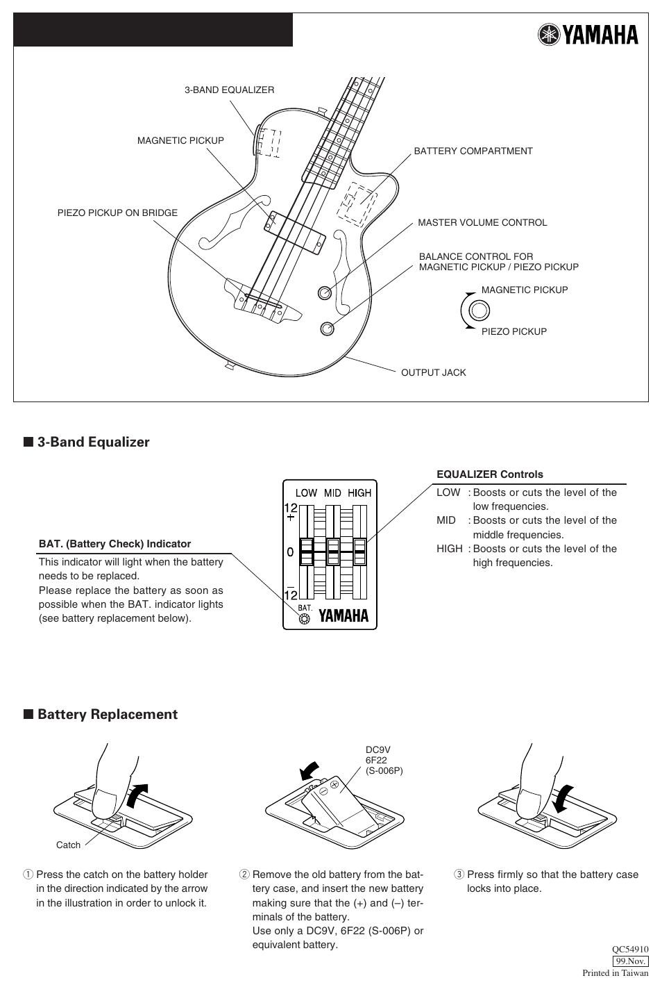 Yamaha BEX 4 User Manual | 1 page