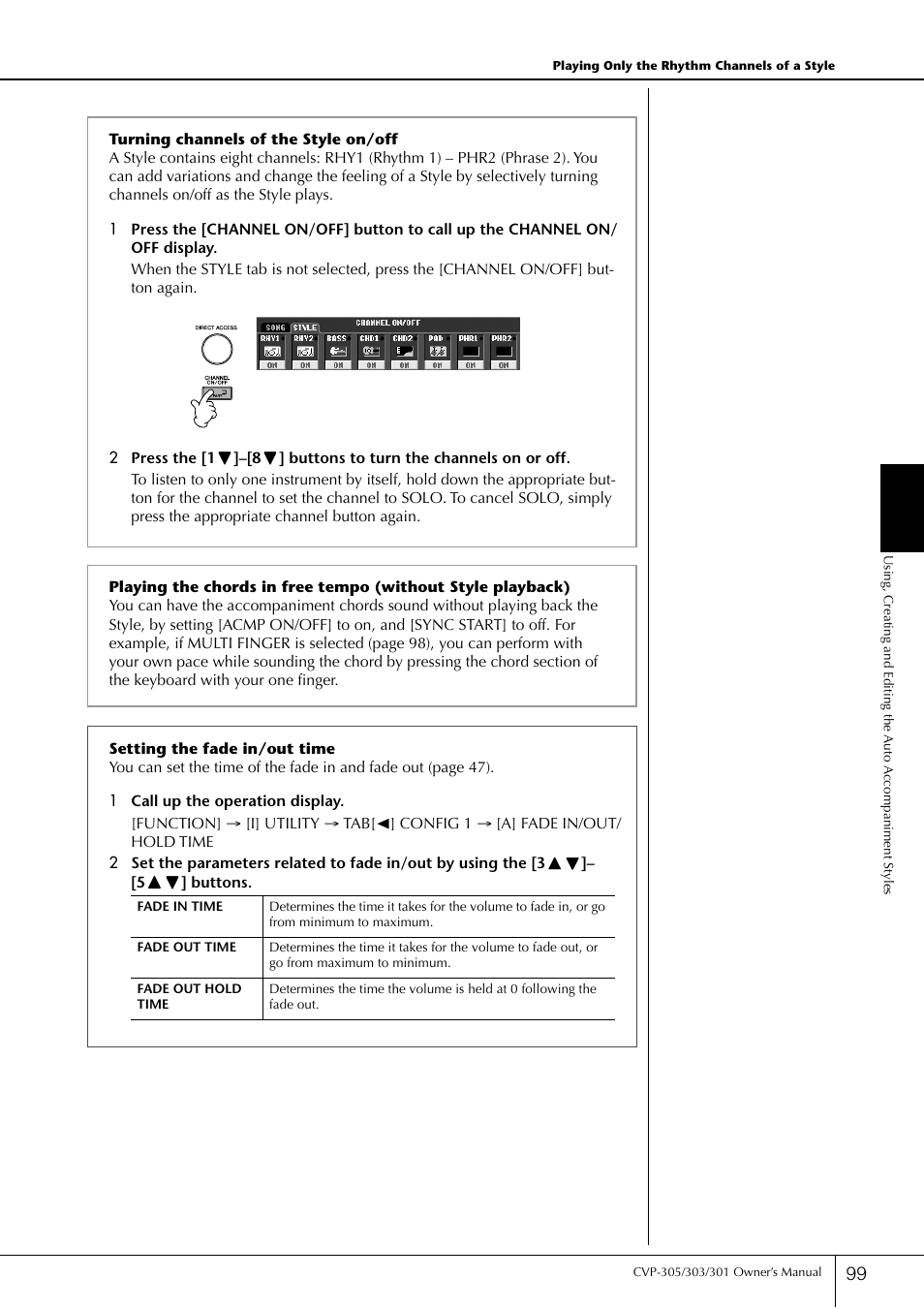 P. 99, 133 | Yamaha 303 User Manual | Page 99 / 220