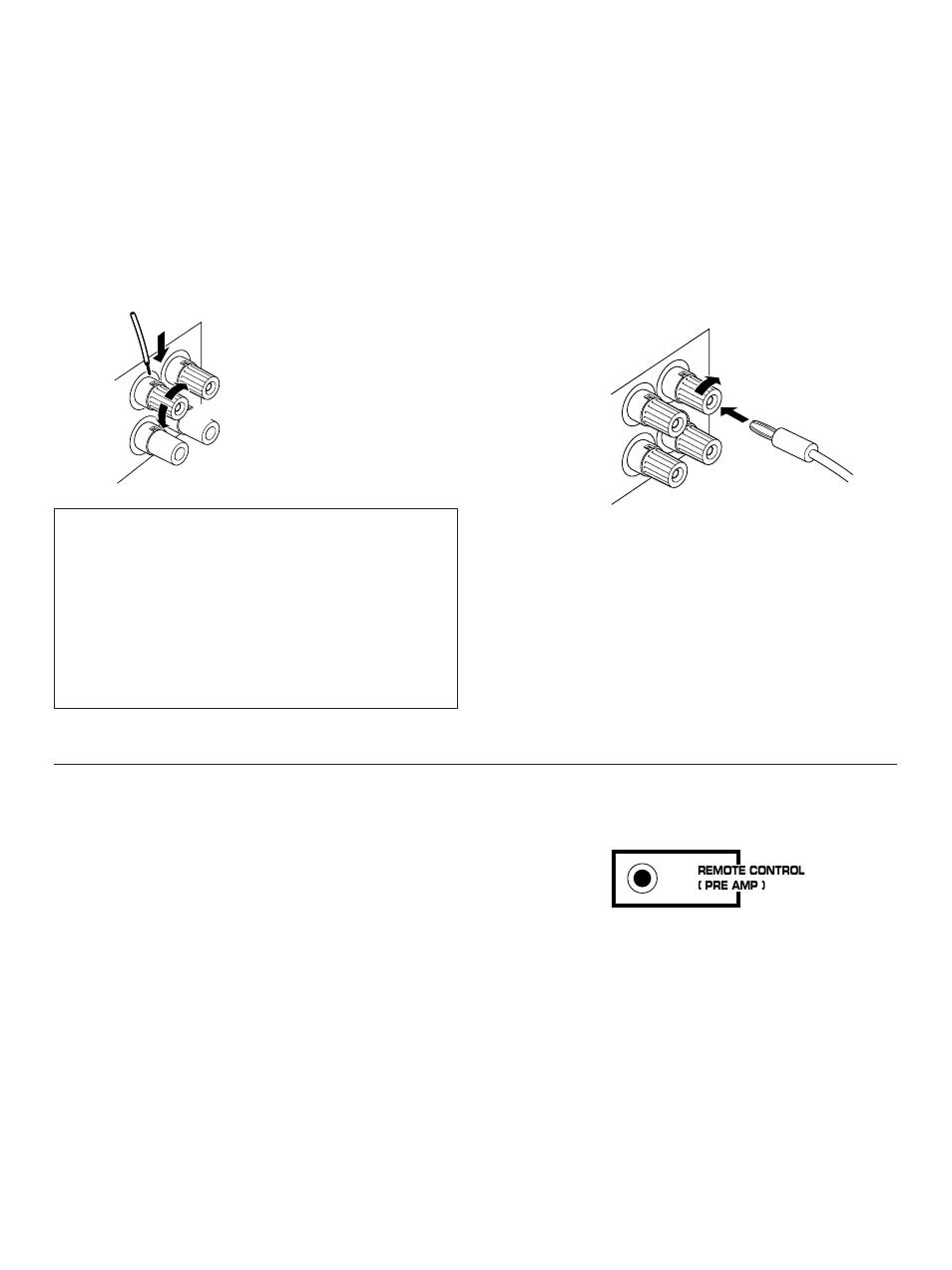 Connecting speakers, Remote control (pre amp) connector | Yamaha MX-1 User Manual | Page 5 / 8