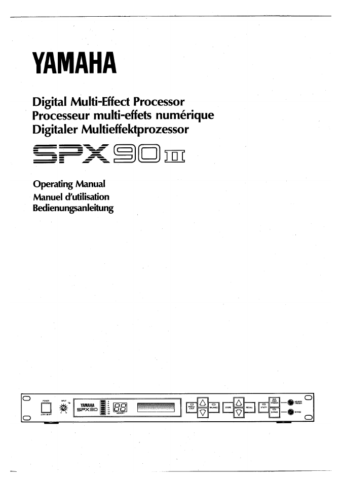 Yamaha SPX90 II User Manual | 101 pages