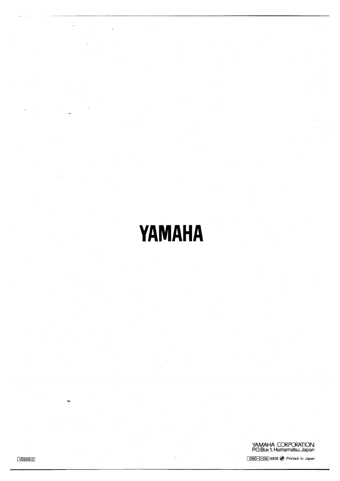 Yamaha | Yamaha SPX90 II User Manual | Page 101 / 101