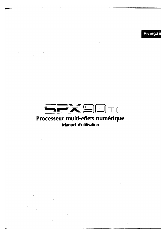 Yamaha SPX90 II User Manual | Page 34 / 101