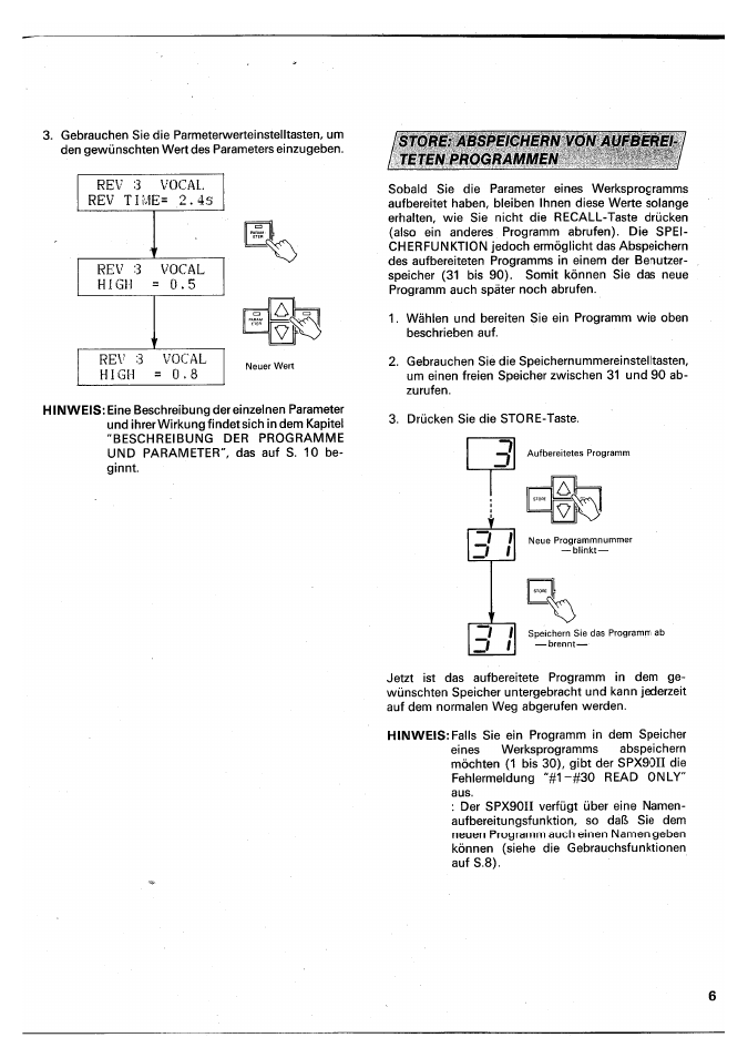 Rev 3 vocal rev time= 2.4.5 | Yamaha SPX90 II User Manual | Page 73 / 101