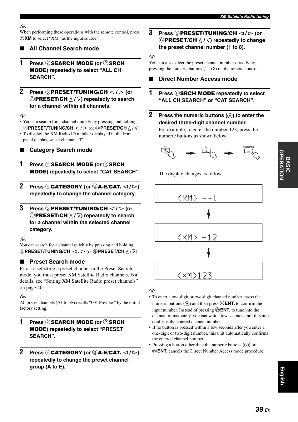 See “category | Yamaha RX-V361 User Manual | Page 43 / 78