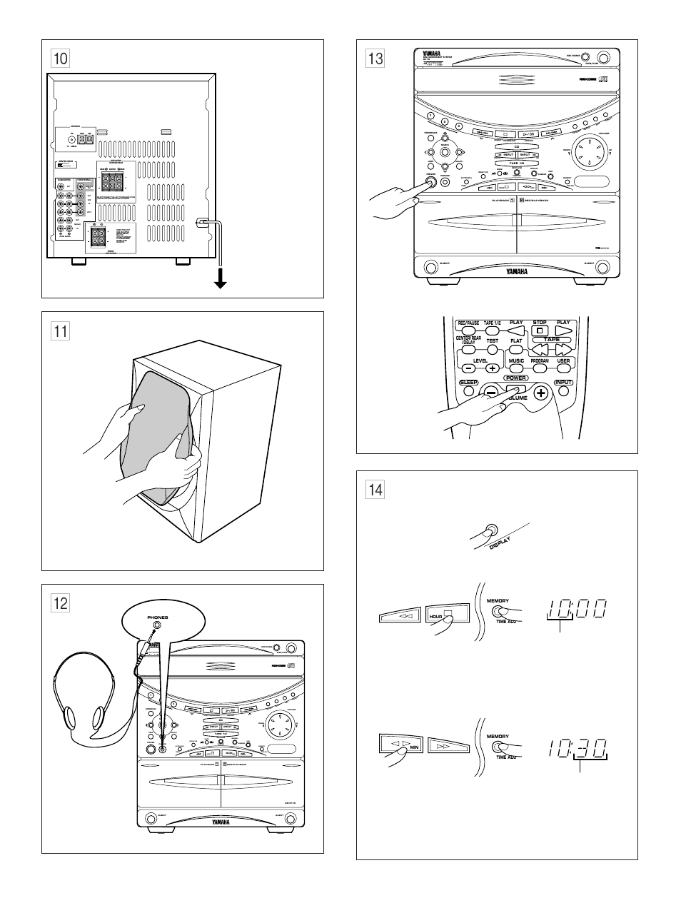 Normal phantom, Active servo technology, Start mode freq ps/pty/rt/ct pty seek | Yamaha GX-70 User Manual | Page 12 / 72