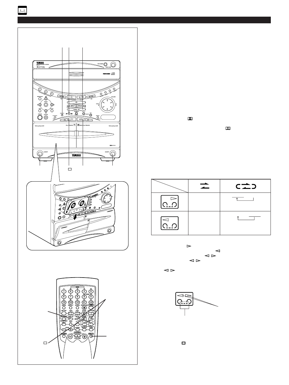 Tape 1 or tape 2 playback, E-32, Tape deck operation | Press the tape 1/2 input selector button, Press the stop button | Yamaha GX-70 User Manual | Page 44 / 72