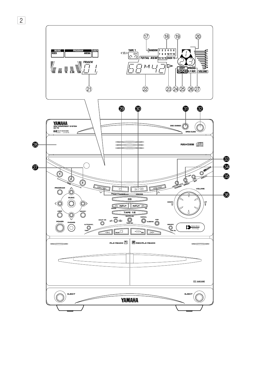 Lh j g, M no pq i k | Yamaha GX-70 User Manual | Page 6 / 72