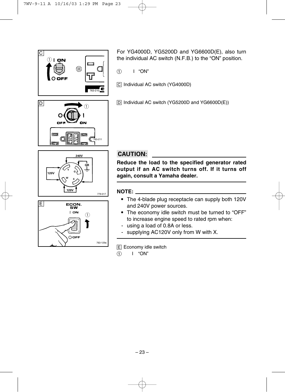 Yamaha EF4000DE User Manual | Page 28 / 62