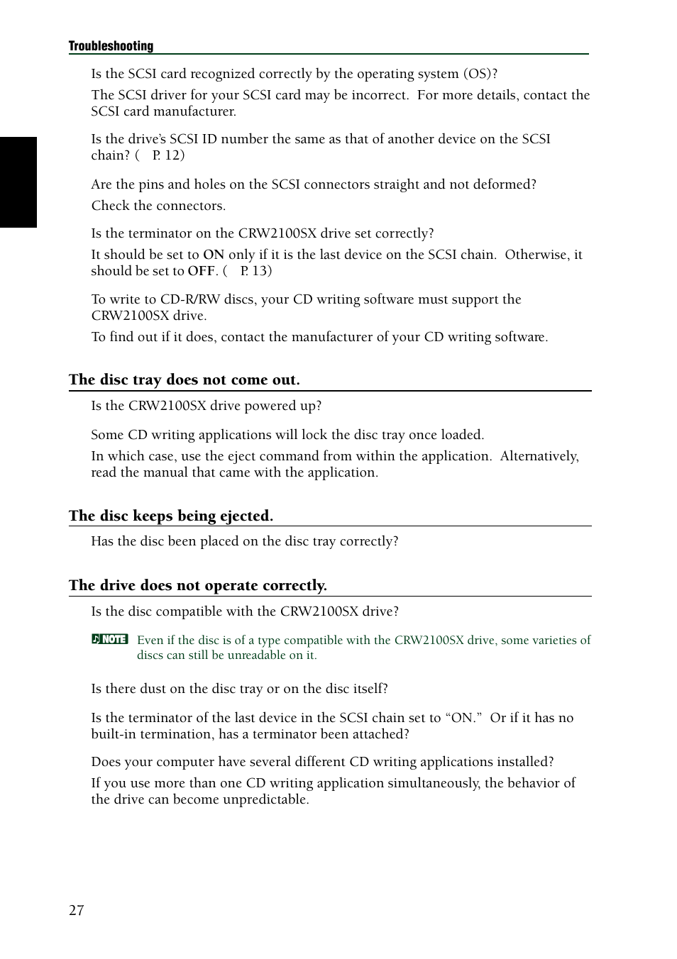 Yamaha CRW2100SX User Manual | Page 36 / 48