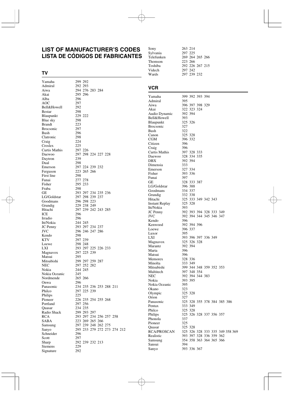 Yamaha RX-V340 User Manual | Page 58 / 60
