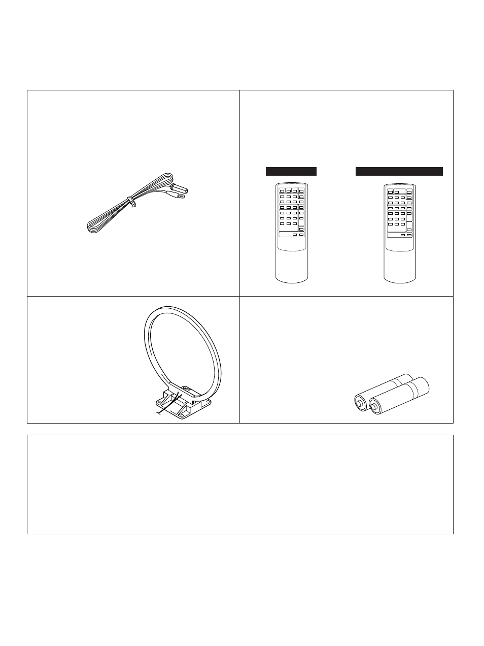 Supplied accessories, Accessoires fournis, Mitgelieferte zubehörteile | Medföljande tillbehör, Accessori in dotazione, Accesorios incluidos, Bijgeleverde accessoires | Yamaha RX-385 User Manual | Page 2 / 25