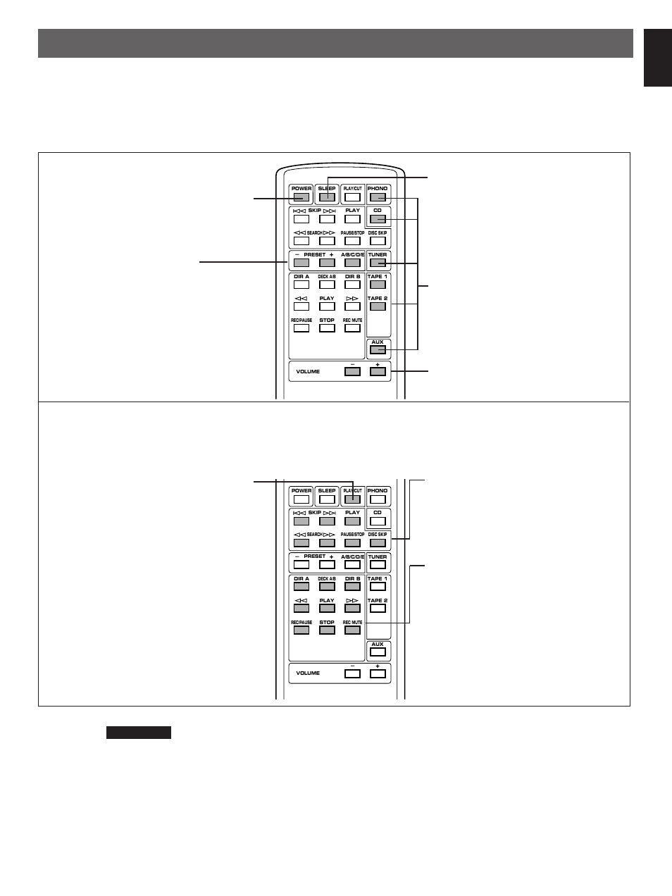 Remote control transmitter, English | Yamaha RX-385 User Manual | Page 21 / 25