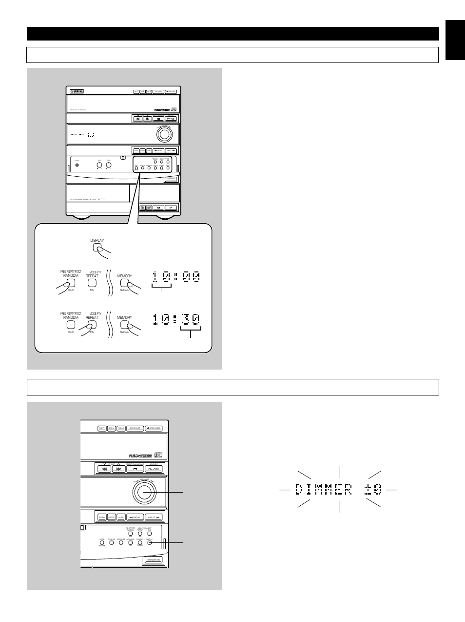 Setting the clock, Adjusting brightness of the display, English e-9 | Preparations and connections, Dolby b nr, Changes, Volume display | Yamaha GX-700 User Manual | Page 17 / 52
