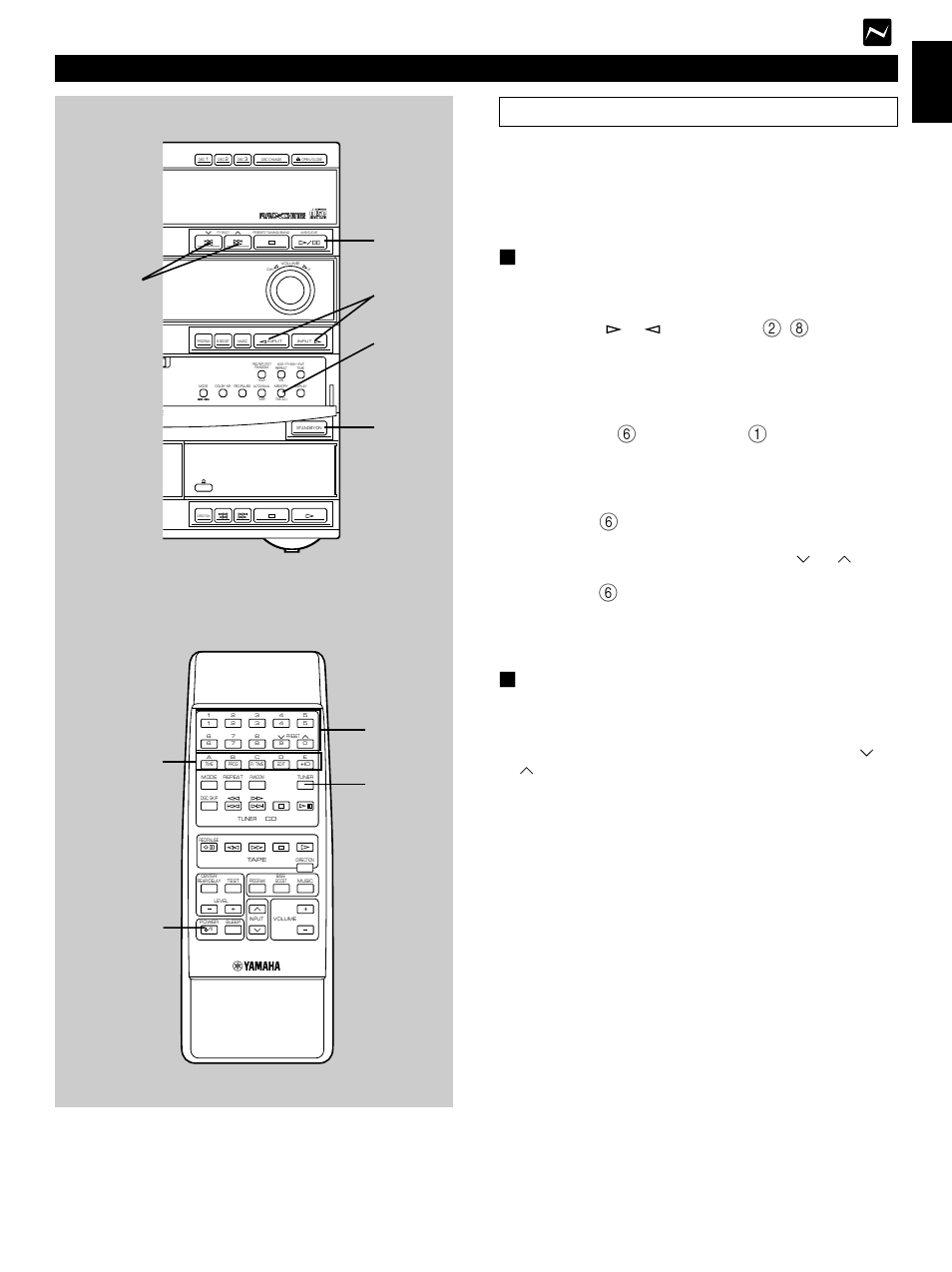 Manual preset tuning, E-19 english, Tuning operation | Turn on the power, Press input or until “tuner, Tune in to the desired station, And “preset, Will flash on the display for about 5 seconds, Goes out | Yamaha GX-700 User Manual | Page 27 / 52