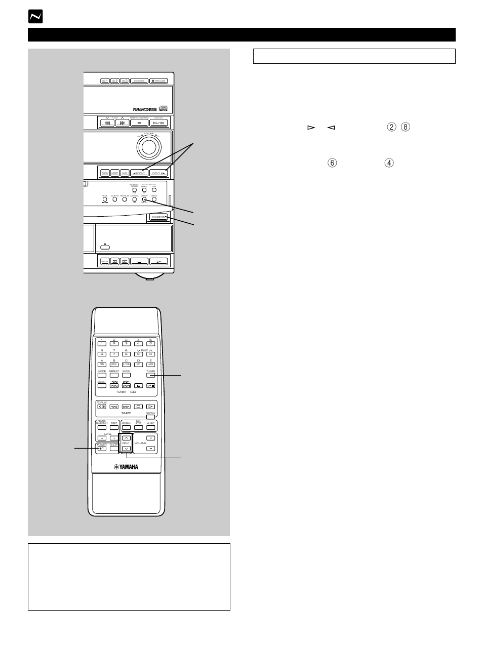 Automatic preset tuning, E-20, Tuning operation | When the automatic preset tuning is completed, Turn on the power, Press input or until “tuner, And “auto | Yamaha GX-700 User Manual | Page 28 / 52