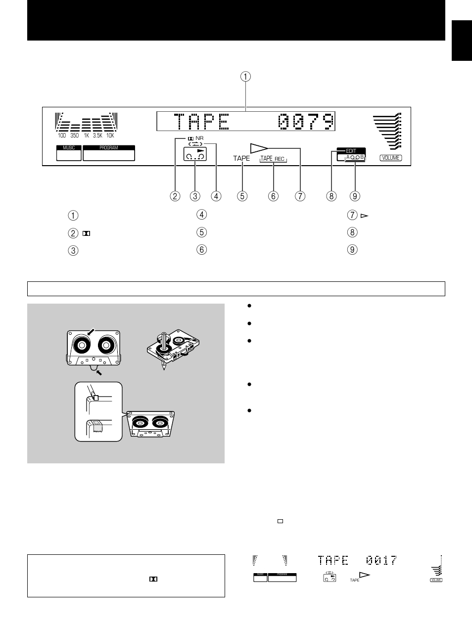 Playing back a tape, General information, Display information 1 | E-25 english | Yamaha GX-700 User Manual | Page 33 / 52