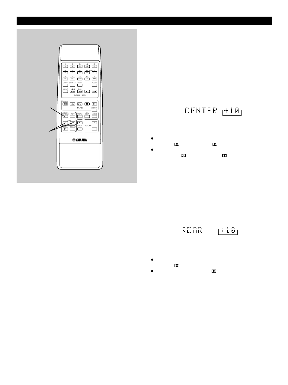 E-38 various sound control, Center level, Rear level | Center/ rear/delay level, Control range : +10 to –21, Changes | Yamaha GX-700 User Manual | Page 46 / 52