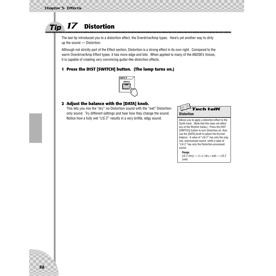 Tip 17 distortion, Tip 17, Distortion | Ip 17 | Yamaha AN200 User Manual | Page 26 / 147