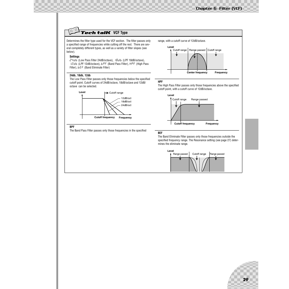 29 chapter 6 filter (vcf) | Yamaha AN200 User Manual | Page 29 / 147