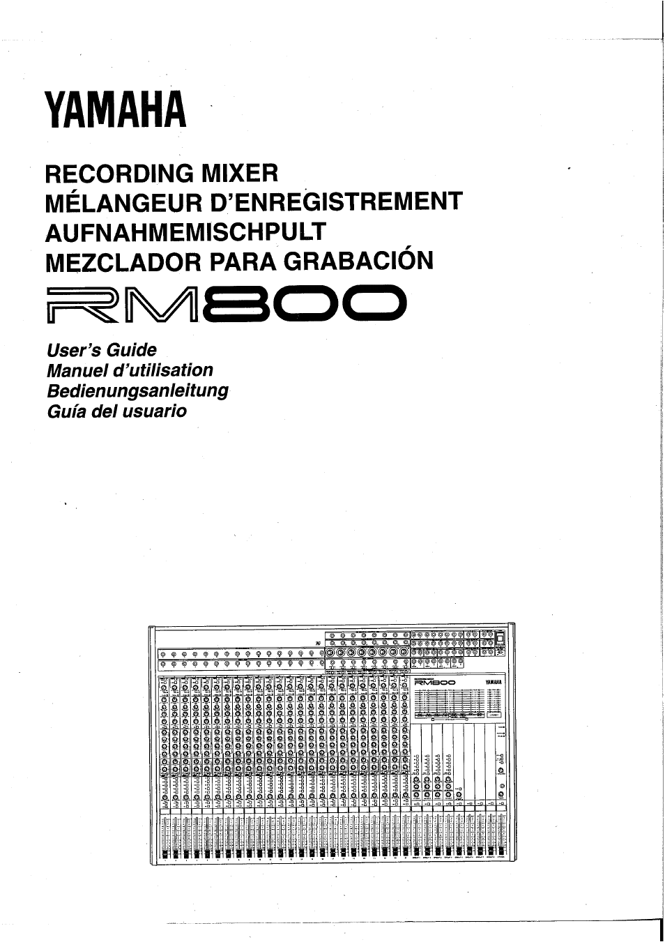 Yamaha RM800 User Manual | 163 pages