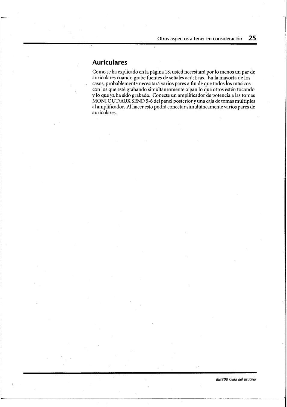 Auriculares | Yamaha RM800 User Manual | Page 148 / 163
