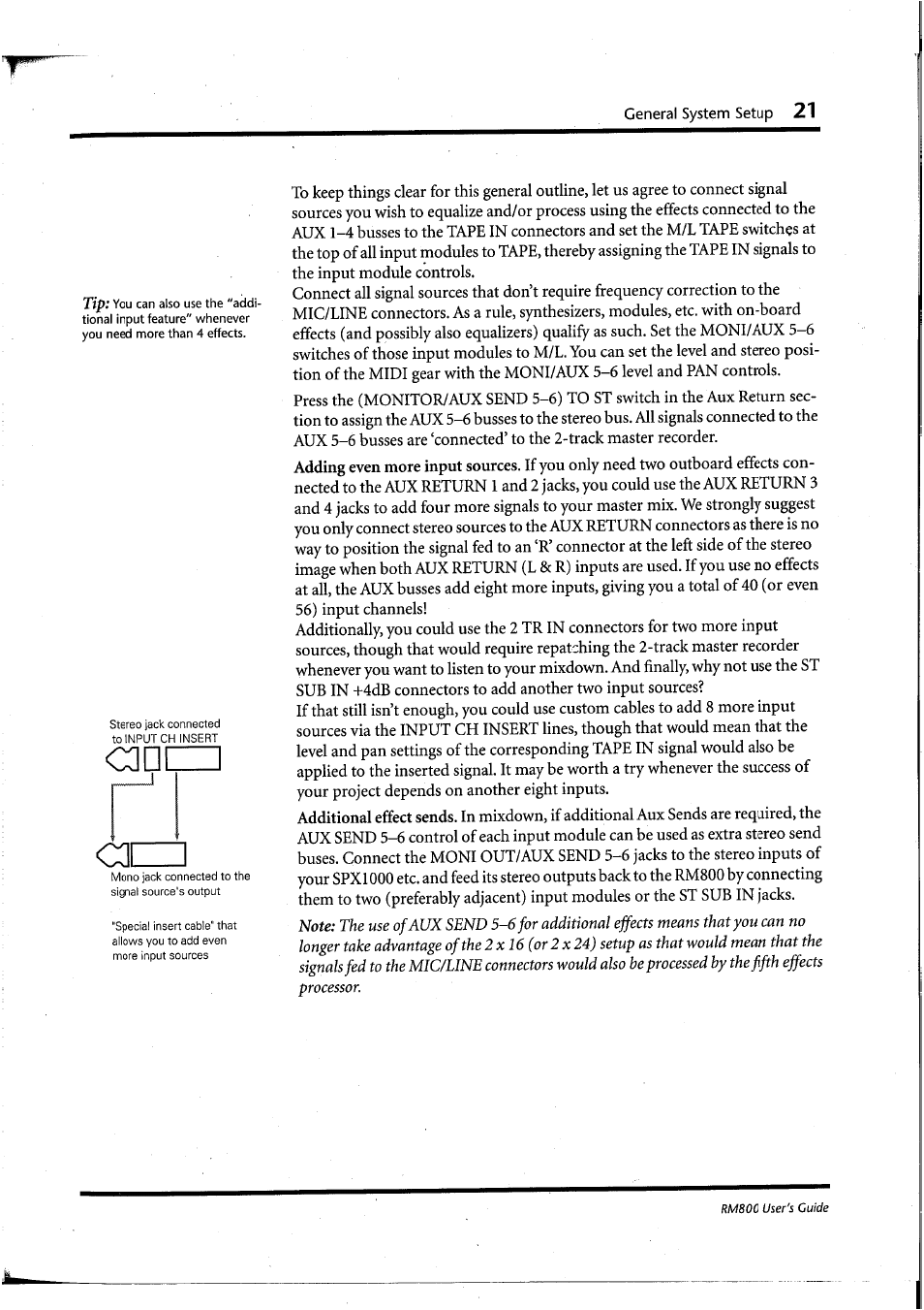 Ad[ a | Yamaha RM800 User Manual | Page 24 / 163