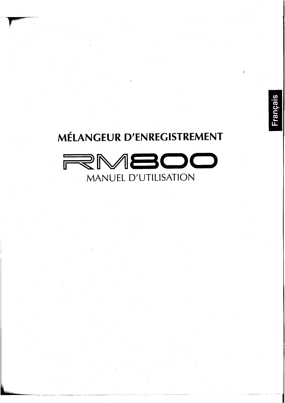 Yamaha RM800 User Manual | Page 42 / 163