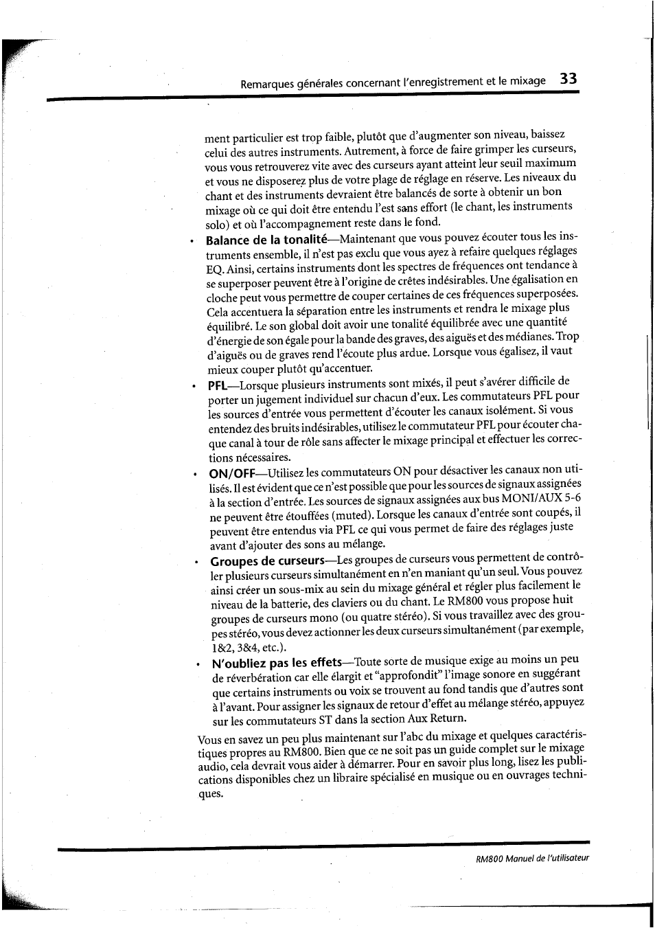 Yamaha RM800 User Manual | Page 76 / 163