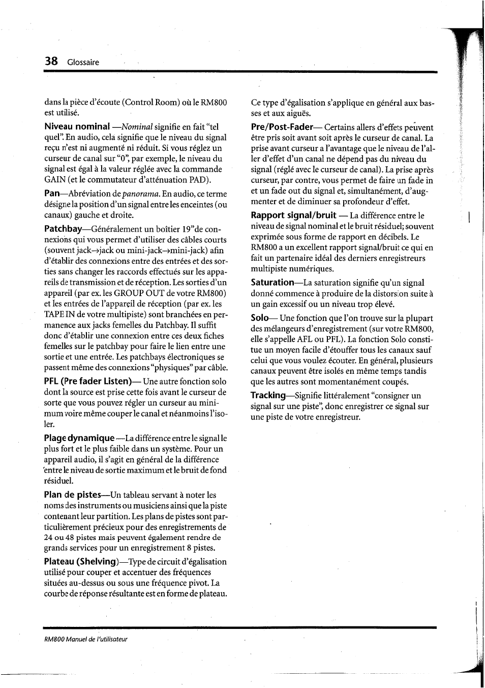 Yamaha RM800 User Manual | Page 81 / 163