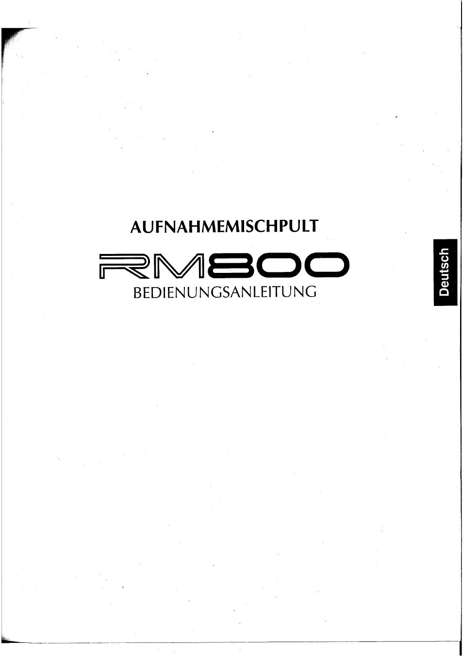 Yamaha RM800 User Manual | Page 82 / 163