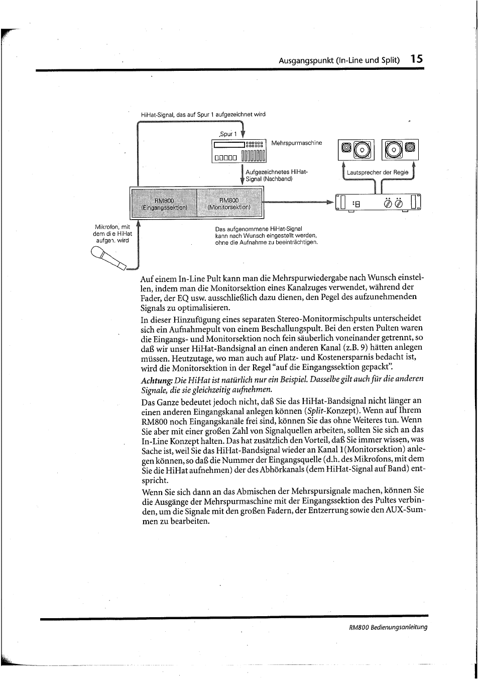 Ausgangspunkt (in-line und split) 15 | Yamaha RM800 User Manual | Page 98 / 163