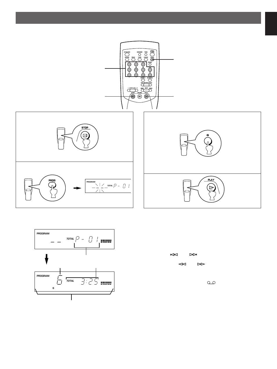 Program play, 4program play, English | Display information during programming | Yamaha CDX-490 User Manual | Page 13 / 23