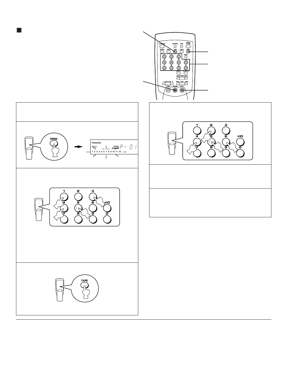 Manual tape-programming | Yamaha CDX-490 User Manual | Page 16 / 23