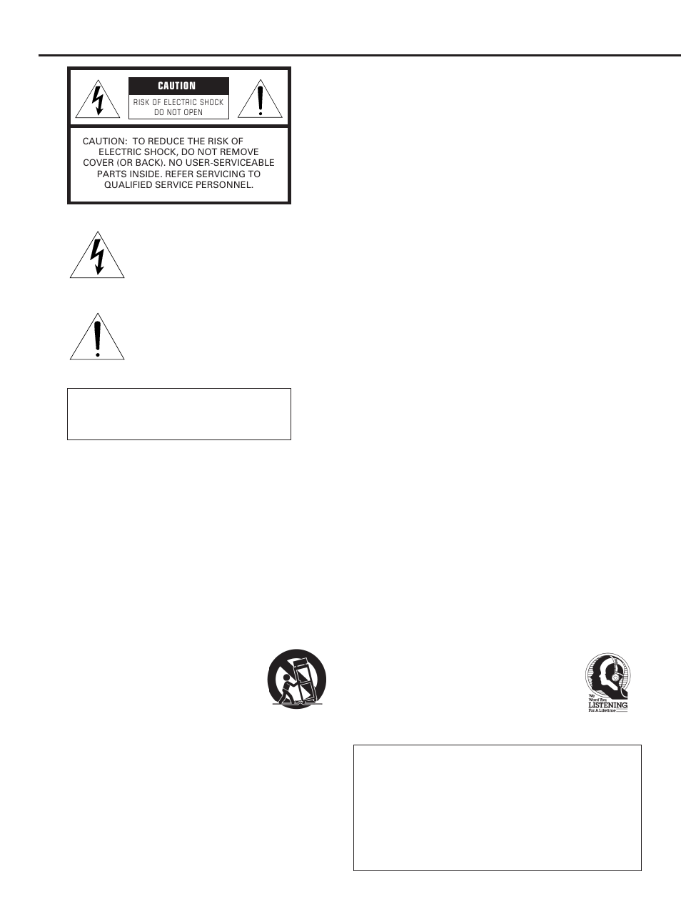 Safety instructions, We want you listening for a lifetime | Yamaha CDX-490 User Manual | Page 2 / 23