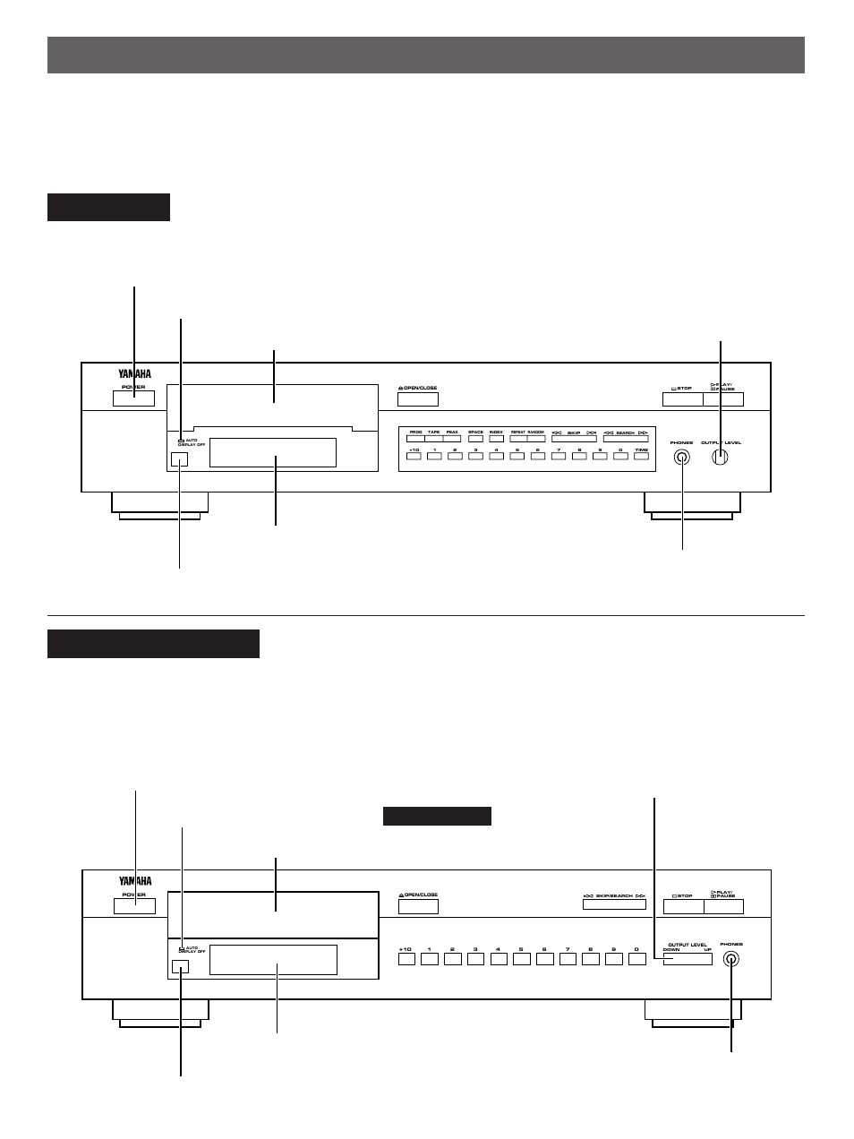Identification of components, Front panel, Cdx-590 only | Yamaha CDX-490 User Manual | Page 6 / 23