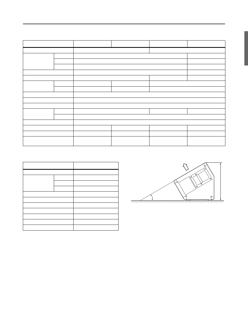 Specifications, Speaker systems, Subwoofer | F12m floor mounting angle, English français deutsch español additions, Speaker systems ■ subwoofer | Yamaha F15 User Manual | Page 5 / 13